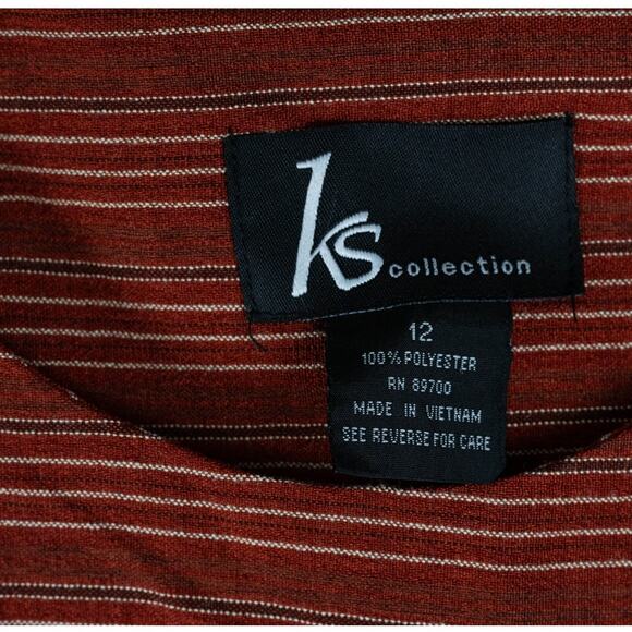 KS Collection Size 12 Jacket and Tank Top Tailored Coordinating Set Rustic Red - Picture 9 of 10